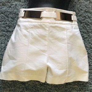 White belted high waist Marciano shorts size 0